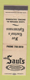 Matchbook Cover - Eddie Saul's Restaurant Encino CA WEAR