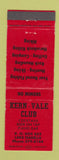 Matchbook Cover - Kern Vale Club Lake Isabella CA