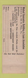 Matchbook Cover - Mutual Guarantee Building and Loan Philadelphia PA