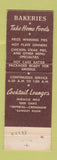 Matchbook Cover - Du-par's Restaurant Hollywood Studio City Encino CA