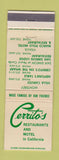 Matchbook Cover - Cerrito's Restaurants Motel Monterey Visalia CA