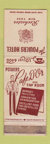 Matchbook Cover - Powers Hotel Rochester NY WEAR