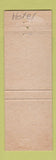 Matchbook Cover - Argonaut Hotel Denver Colorado