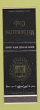 Matchbook Cover - Millionaires Club Chicago IL