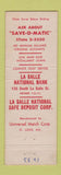 Matchbook Cover - LaSalle National Bank Chicago IL WEAR