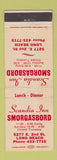 Matchbook Cover - Scandia Inn Smorgasbord Long Beach CA