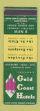 Matchbook Cover - Gold Coast Hotels Chicago IL Croydon Eastgate St Clair
