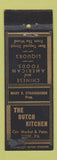 Matchbook Cover - The Dutch Kitchen York PA WORN