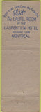Matchbook Cover - Murray's Restaurant Montreal Ottawa Toronto girlie