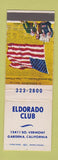 Matchbook Cover - Eldorado Club Gardena CA