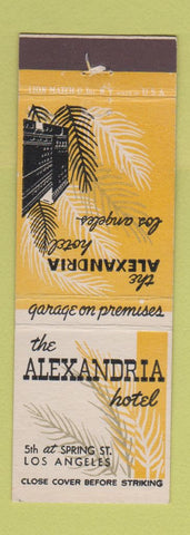 Matchbook Cover - Alexandria Hotel Los Angeles CA