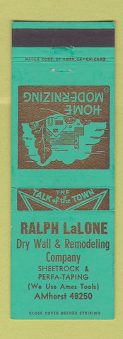 Matchbook Cover - Ralph LaLone Dry Wall Remodeling