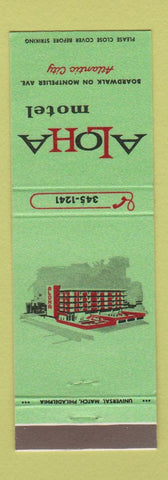Matchbook Cover - Aloha Motel Atlantic City NJ