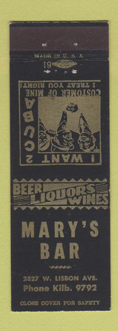 Matchbook Cover - Mary's Bar