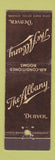 Matchbook Cover - The Albany Hotel Denver Colorado