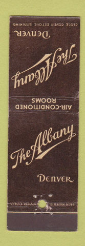 Matchbook Cover - The Albany Hotel Denver Colorado