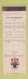 Matchbook Cover - The Hotel Roosevelt Jacksonville FL