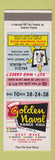 Matchbook Cover - Golden Naval Dance Hall Cicero IL girlie GAG JOKE