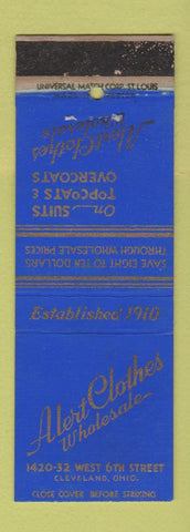 Matchbook Cover - Alert Clothes Cleveland OH WORN