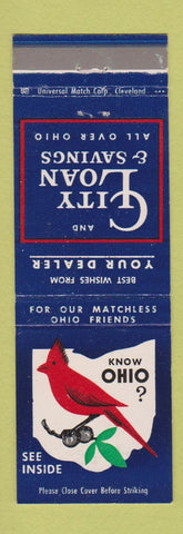 Matchbook Cover - City Loan and Savings OH Ohio