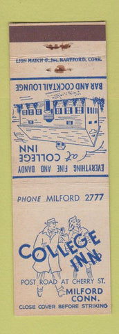 Matchbook Cover - College Inn Milford CT