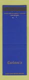 Matchbook Cover - Carlson's