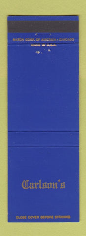 Matchbook Cover - Carlson's