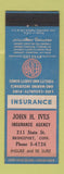 Matchbook Cover - AETNA Insurance John Ives Bridgeport CT