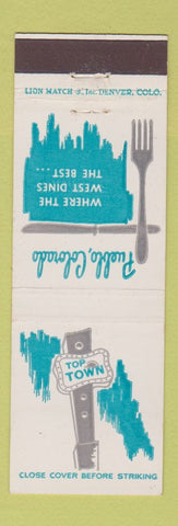 Matchbook Cover - Top Town Restaurant Pueblo Colorado