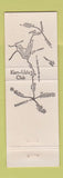 Matchbook Cover - Kern Vale Club Lake Isabella CA ORANGE