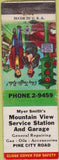 Matchbook Cover - Mountain View oil gas Pine City Road