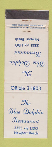 Matchbook Cover - Blue Dolphin Restaurant Newport Beach CA WEAR