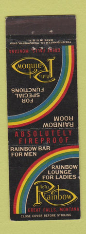 Matchbook Cover - Hotel Rainbow Great Falls MT