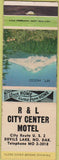 Matchbook Cover - R and L City Center Motel Devils Lake ND CREASE