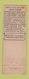 Matchbook Cover - Oasis Restaurant Branford CT