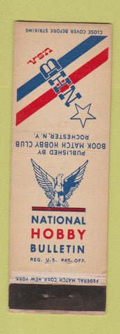 Matchbook Cover - National Hobby Bulletin Match Collecting Rochester NY