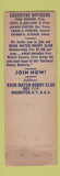 Matchbook Cover - National Hobby Bulletin Match Collecting Rochester NY