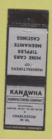 Matchbook Cover - Kanawha Manufacturing Club Charleston WV WEAR