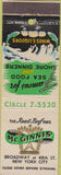 Matchbook Cover - McGinnis Restaurant New York City