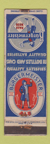 Matchbook Cover - Burgermeister Beer WORN