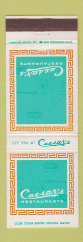 Matchbook Cover - Caesar's Restaurants La Mesa San Diego CA