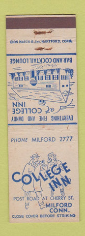 Matchbook Cover - College Inn Milford CT