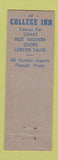 Matchbook Cover - College Inn Milford CT