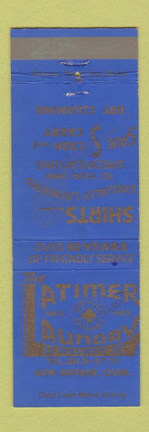 Matchbook Cover - Latimer Laundry New Britain CT cleaning