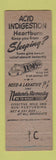 Matchbook Cover - Tums Acid Indigestion Prairie Chicken