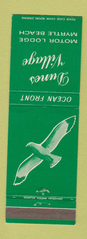 Matchbook Cover - Dunes Village Motor Lodge Myrtle Beach SC