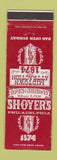 Matchbook Cover - Shoyer's Philadelphia PA