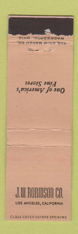 Matchbook Cover - JW Robinson Store Los Angeles CA Midget