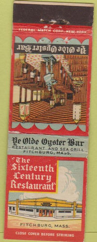 Matchbook Cover - Sixteenth Century restaurant Fitchburg MA
