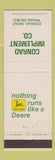 Matchbook Cover - John Deere Tractors Conrad MT